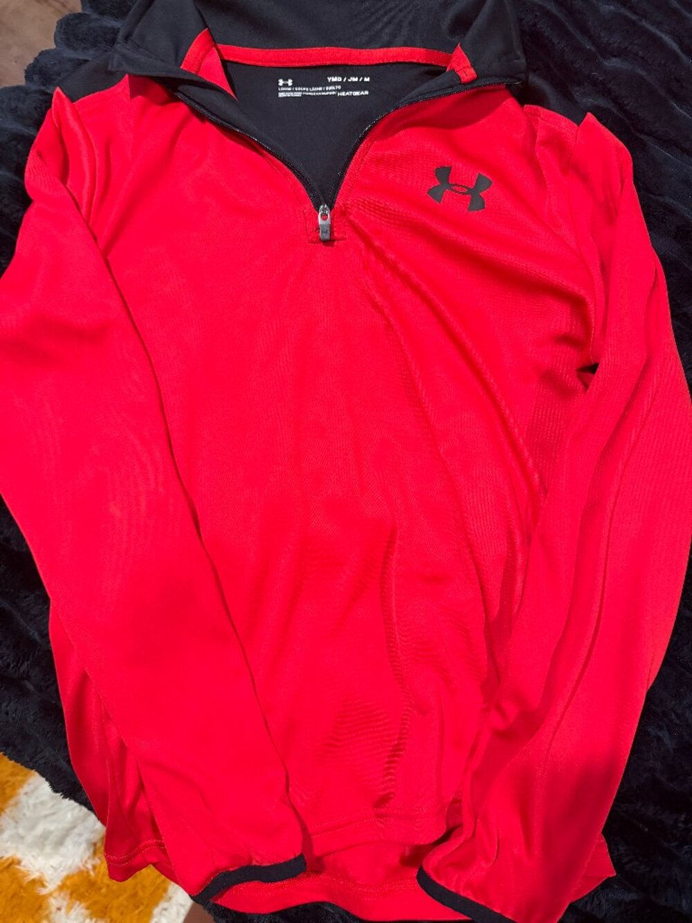Boys Red Under Armour Pull-Over